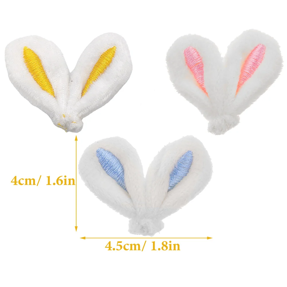 30 Pcs Rabbit Ears Hair Accessories Trimmer Scrapbook Charm Bunny for Pins Toy DIY Case Decor Cute Plush Creative Miss