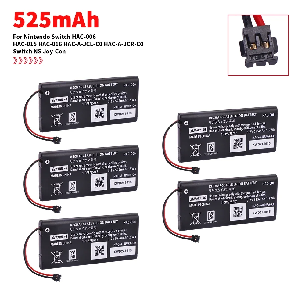 الأصلي HAC-006 HAC006 بطارية 525mAh لنينتندو سويتش HAC 006 HAC-015 HAC-016 HAC-A-JCL-C0 HAC-A-JCR-C0 التبديل NS Joy-Con