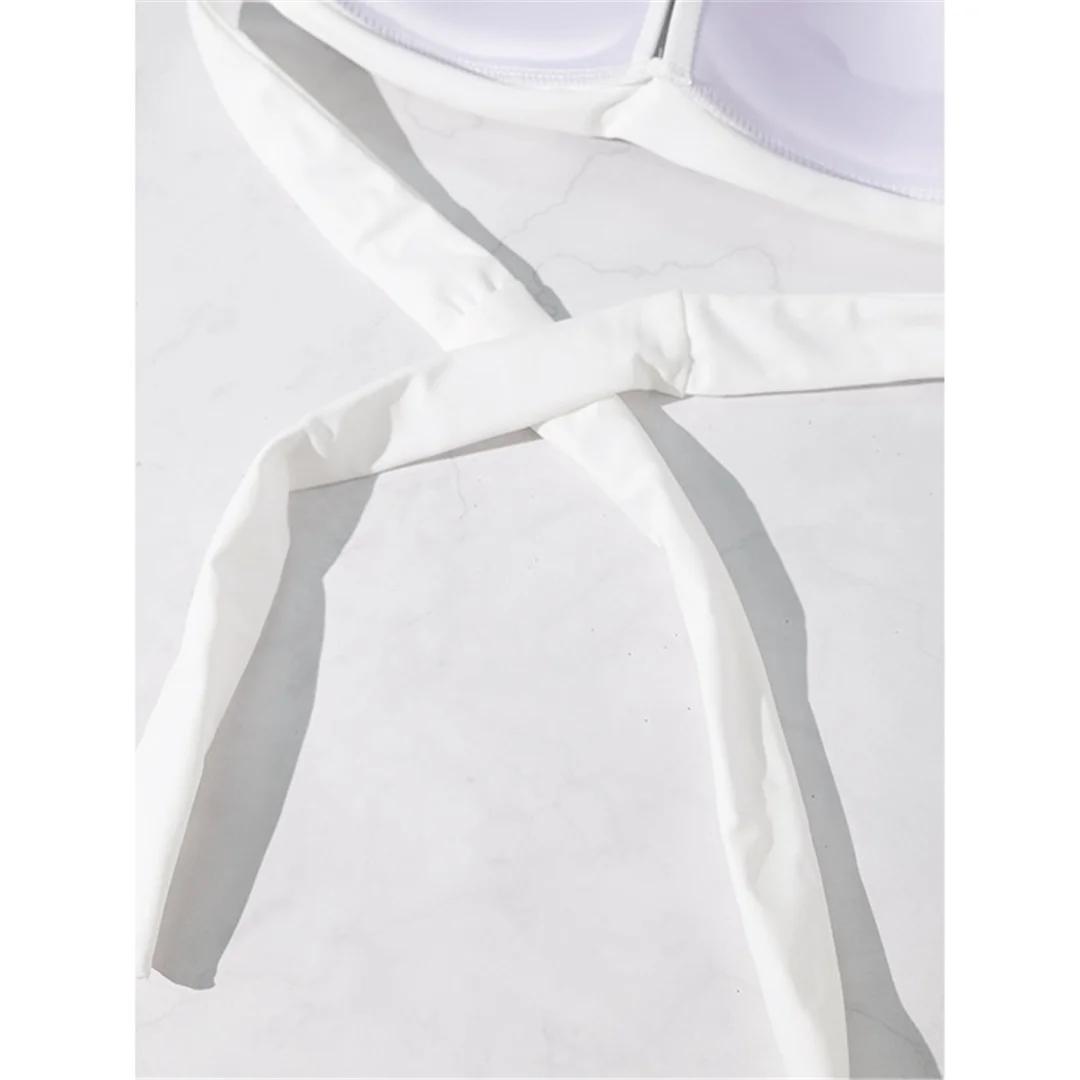 XS - XL Sexy Neckholder-BH mit Push-up-Effekt, Bikini-Oberteil, Damen-Badeanzug, Badebekleidung, Badeanzug, einfarbiges Strand-Oberteil V7019H – Detail 22