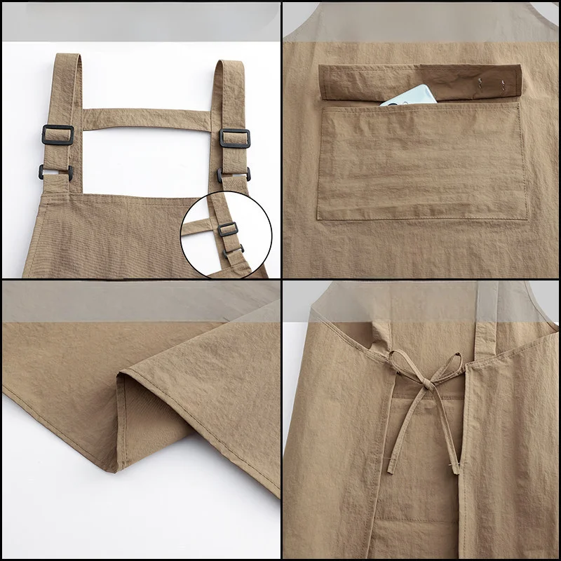 1PC Cute Aprons For Woman Men Chef Work Grill Restaurant Bar Shop Cafes Beauty Nails Studios Uniform Thin Apron Wholesale