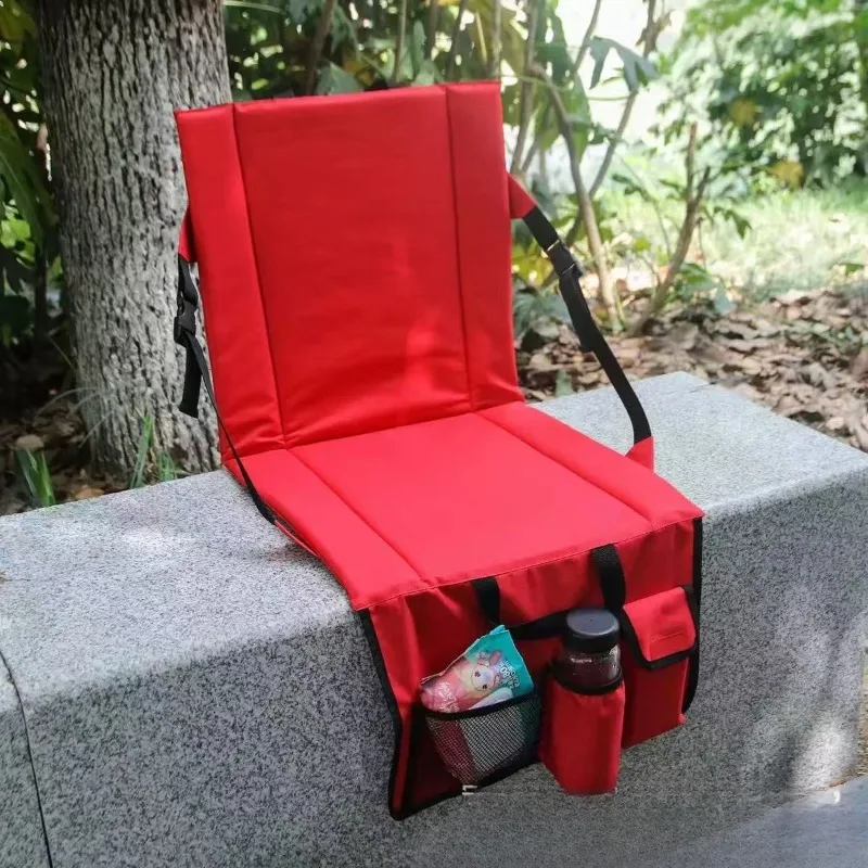 Outdoor Camping Seat Cushion With Storage Moisture-proof Picnic Mat For Stadium Beach Travel Chair Pad