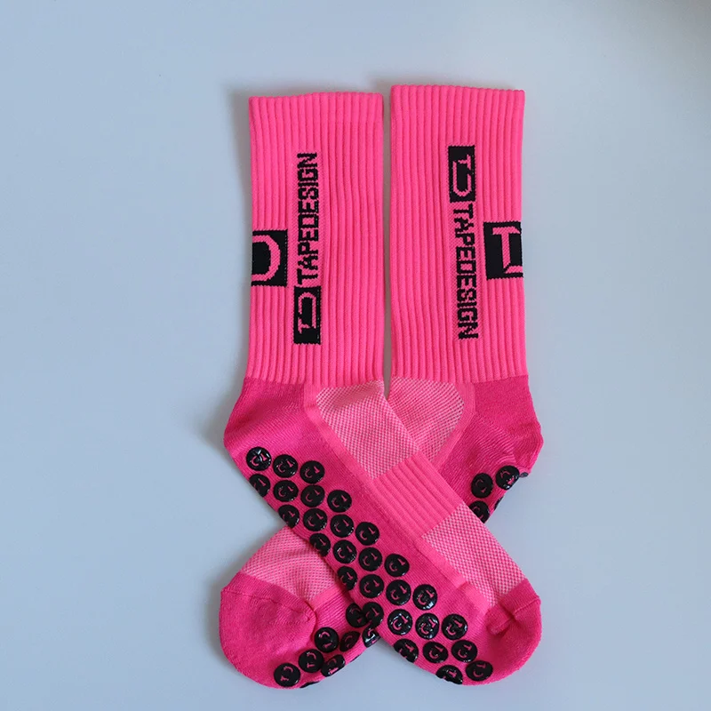 Calcetines de fútbol antideslizantes para hombre y mujer, medias suaves, transpirables y gruesas, parte inferior de toalla, deportes, ciclismo