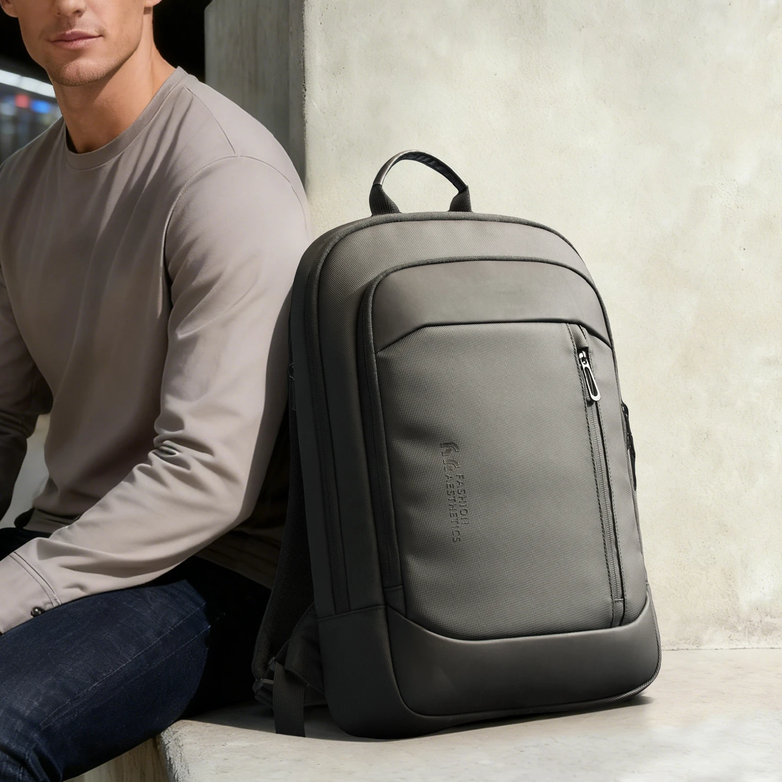 Heroic Knight Portable Business Backpack For Man Slim 15.6 Inch Laptop Bags Waterproof Travel Daypack Minimalist School Mochilas