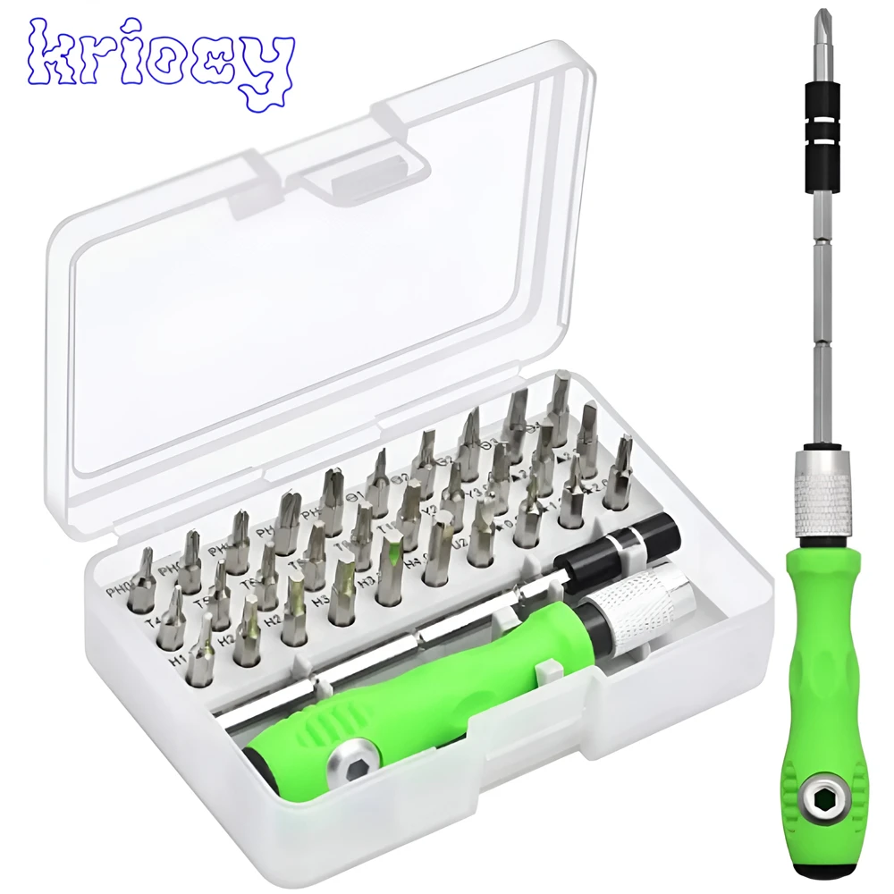 

32 in 1 Multifunctional Screwdriver Set Small Screwdriver Torx Phillips Magnetic Screw Driver Bit Portable Repair Tool Kit
