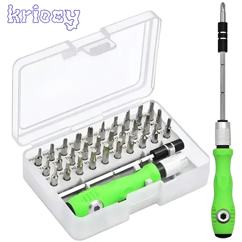 32 in 1 Multifunctional Screwdriver Set Small Screwdriver Torx Phillips Magnetic Screw Driver Bit Portable Repair Tool Kit