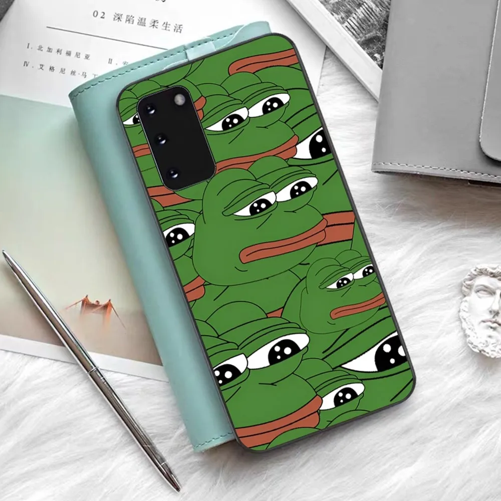 Funny Sad Frog pepe meme Phone Case For Samsung S 9 10 20 21 22 23 30 23plus lite Ultra FE S10lite Fundas