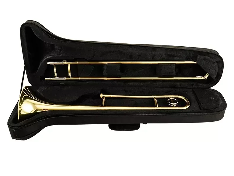 Gold lacquer brass musical instruments Bb alto trombone