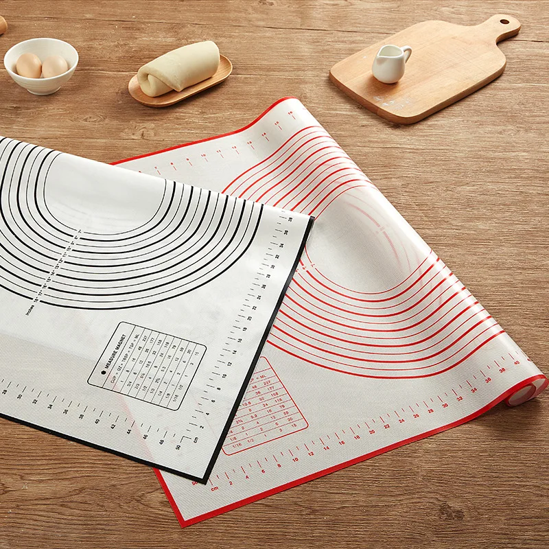 

Silicone Baking Mat With Scale Rolling Dough Pad Kneading Dough Mat Non Stick Pastry Oven Bakeware Liner Bakeware Gadgets