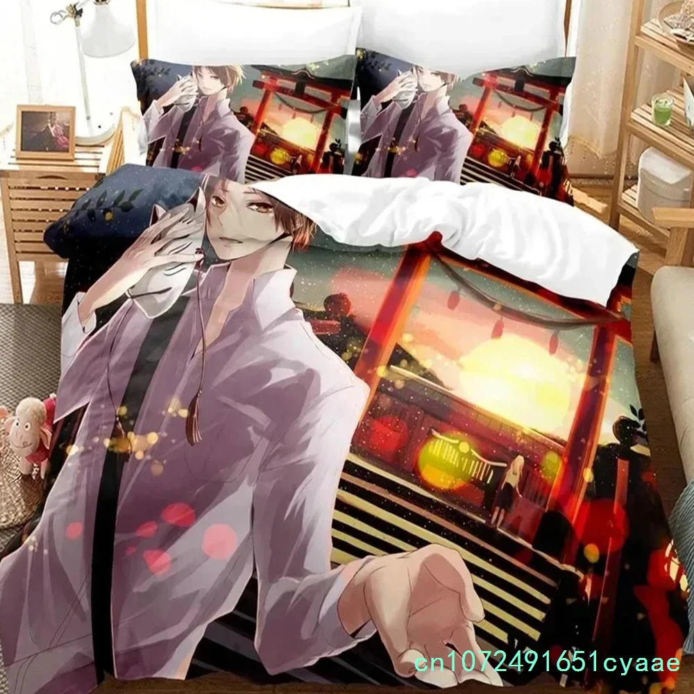Top Natsume's Book Of Friends Anime Bedding Set Bedroom Soft Modern Bedspreads Comefortable Duvet Cover Quilt Cover Pillowcase