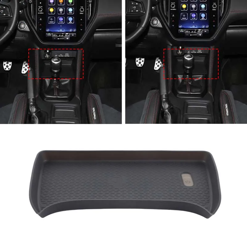 Wireless Charging Mat Silicone Center Console Storage Pad Anti-slip Groove Pad Interior Liner Mat For Subaru Crosstrek 2025 2026