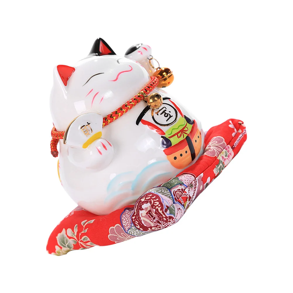 

Fortune Cat Saving Bank Lovely Ceramic Desktop Money Box Piggy Bank Decorative Coin Container Practical Kids Gift