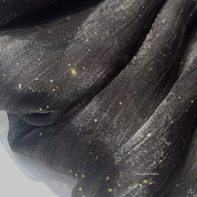 Soft Glitter Starry Sky Organza Fabric By The Meter for DIY Decoration Clothing Skirts Dresses Sewing Shiny Cloth Sequined view 4