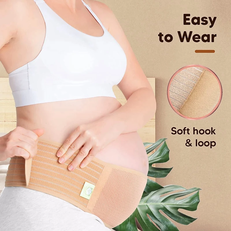 Maternity Belly Band For Pregnancy - Soft & Breathable Pregnancy Belly Support Belt, Pelvic Support Bands