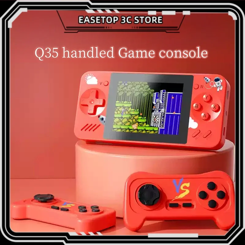 Mofi Q35 Handheld Game Console 600 Types Games 3.5-Inch Large Screen Retro Portable Mini Handheld Video Game Console Children