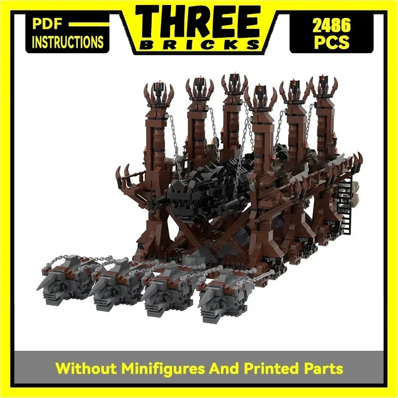 Magical Rings Movie Model Moc Building Bricks Wolf's Head Grond Technology Modular Blocks Gifts Christmas Toys DIY Sets Assembly