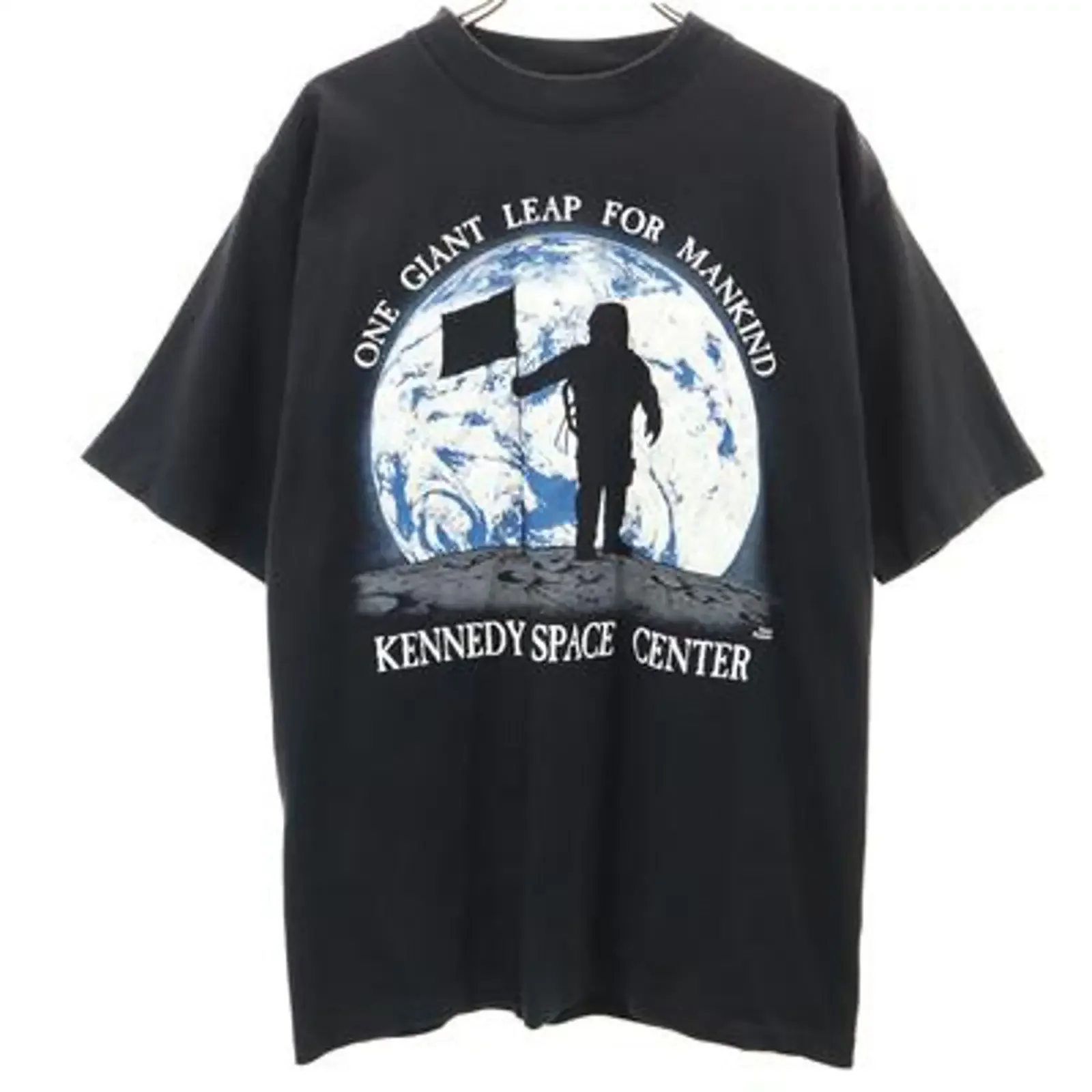 PRAIRIE MOUNTAIN 90s Made In USA Old Kennedy Space Center  T shirt Men's Used vintage Washed Soft graphic Slightly Comfortable