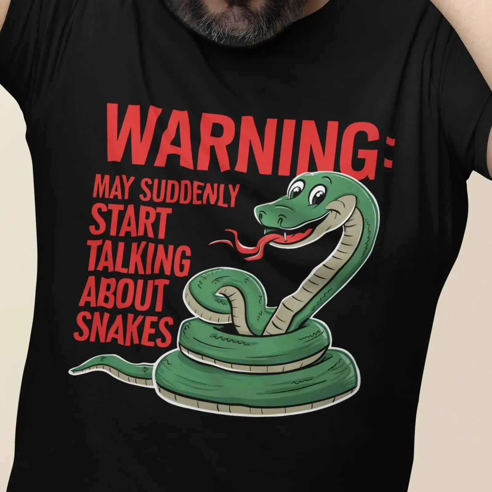 Warning May Suddenly Start Talking About Snakes Funny T Shirt Perfect for Snake Reptile Enthusiast Lovers vintage Washed Soft