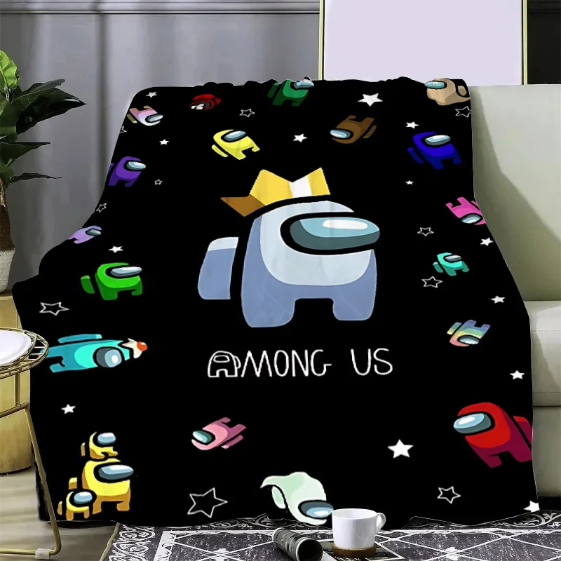 Cartoon Game A-Amongs Us Printed Blanket Picnic Blankets Warm Blanket Soft and Comfortable Blanket Home Travel Birthday Gift