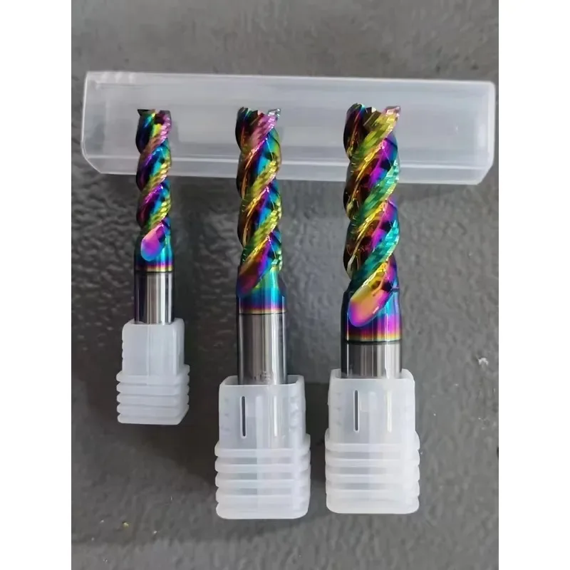 3 Flutes Carbide End Mills for Aluminum DLC Coating Polished Milling Cutter