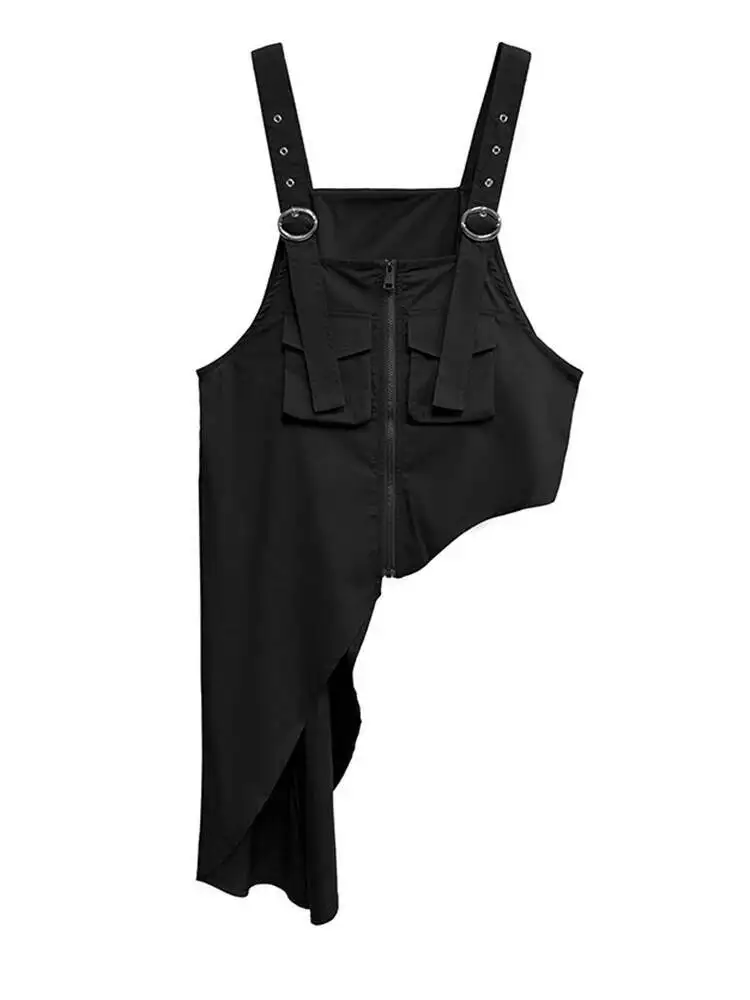 

Hem Women Gray Irregular Strap Tank Tops New Square Collar Sleeveless Personality Fashion Spring Summer 2026 1DJPK