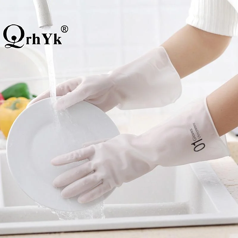 5Pairs Waterproof Silicone Household Gloves Non Slip Design Lovely Prints For Kitchen Dishwashing Daily House Chores