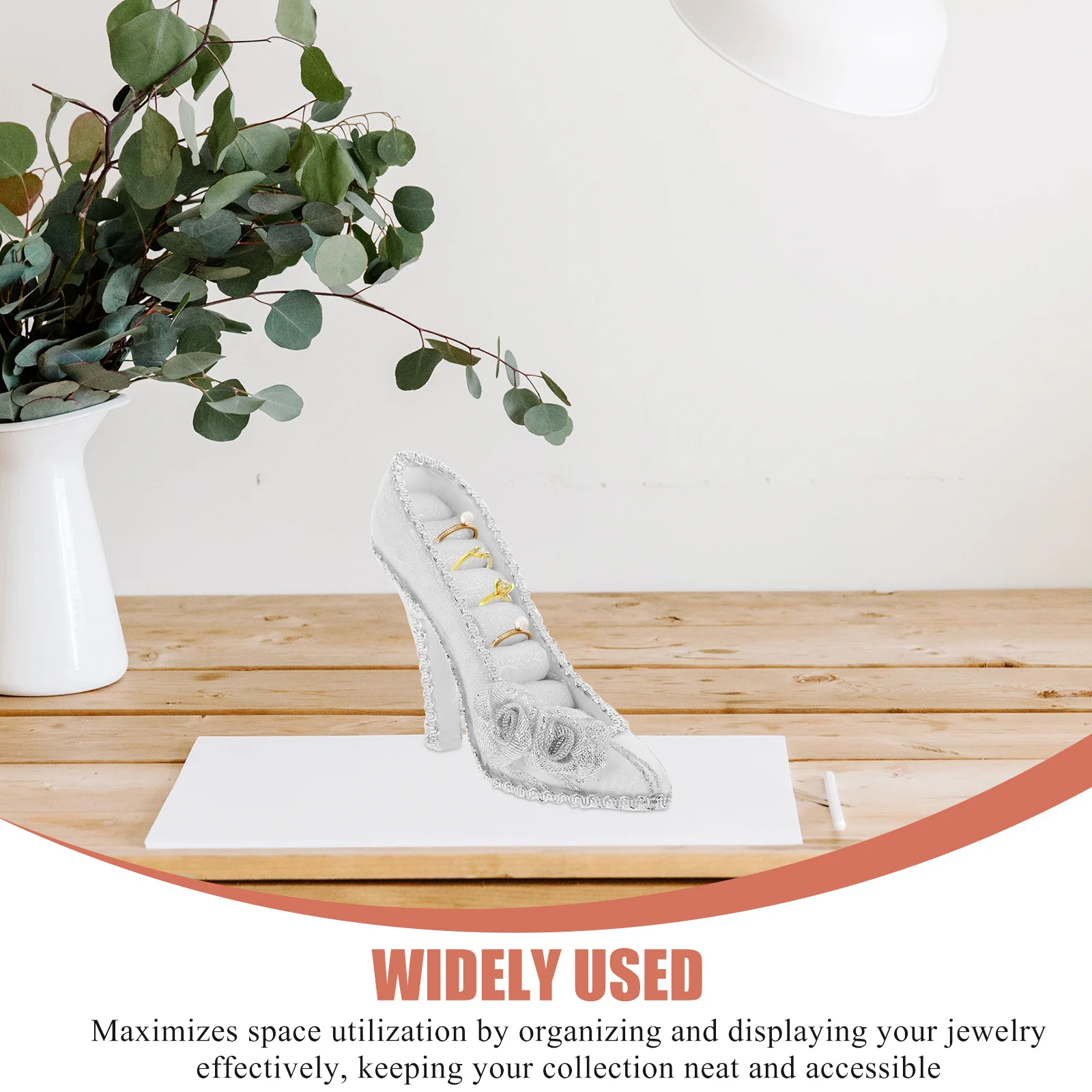 High Heel Shape Jewelry Display Stand Ring Organizer Earring Holder Storage Organizer for Rings Earrings Ring Storage Holders