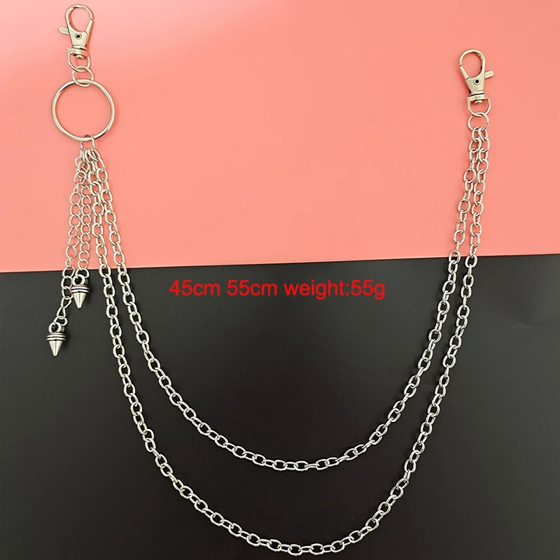 Punk Street Schlüsselanhänger Kette Frauen Männer Mond Stern Nieten Schädel Zubehör Wahl Rock Goth Hosen Taille Gürtel Kette Auf Jeans Jewerly – Detail 21
