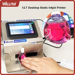 12.7mm Desktop Production Date Concave-convex Surface Printing Bottle Cap QR Code Batch Number Inkjet Printer Coding Machine