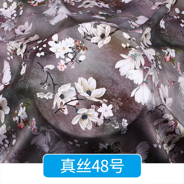 Summer new upscale silk cotton silk 80 count rayon cotton cotton clothing fabric dress cheongsam pajama fabric cotton fabric