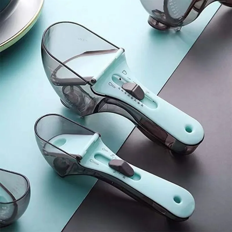 Adjustable Measuring Spoon Baking Plastic Measuring Spoon Kitchen Tool Plastic Scale Measuring Spoon Adjustable Measuring Spoon