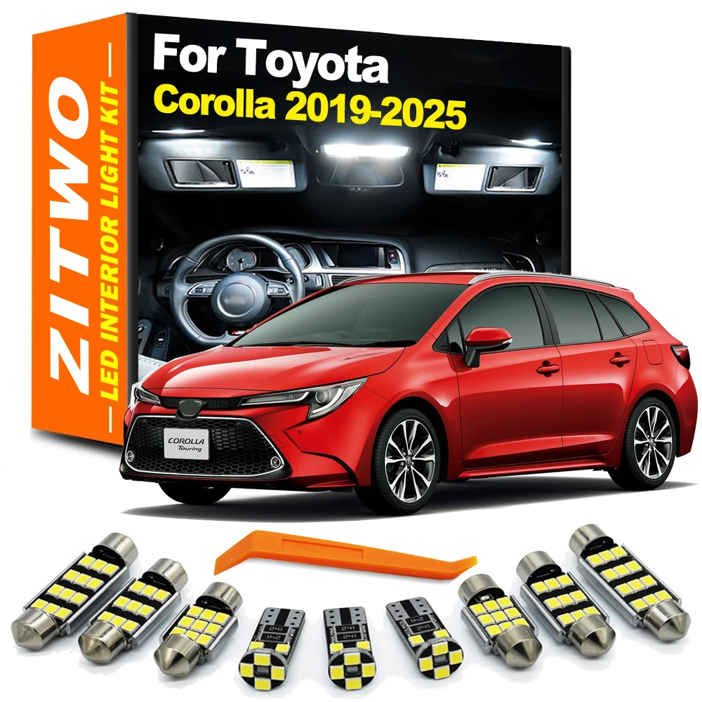 ZITWO-Kit de luces interiores de bombilla LED para vehículo, 11 Uds., para Toyota Corolla Sedan Hatchback Touring 2019 2020 2021 2022 2023 2024 2025
