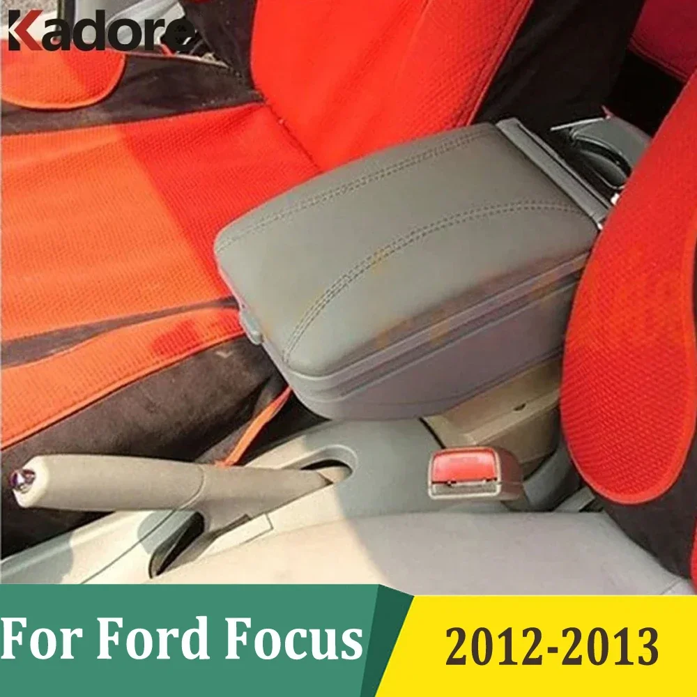 

For Ford Focus 2012 2013 Car Central Armrest Storage Box Cup Holder Ashtray Modification Interior Styling Accessories