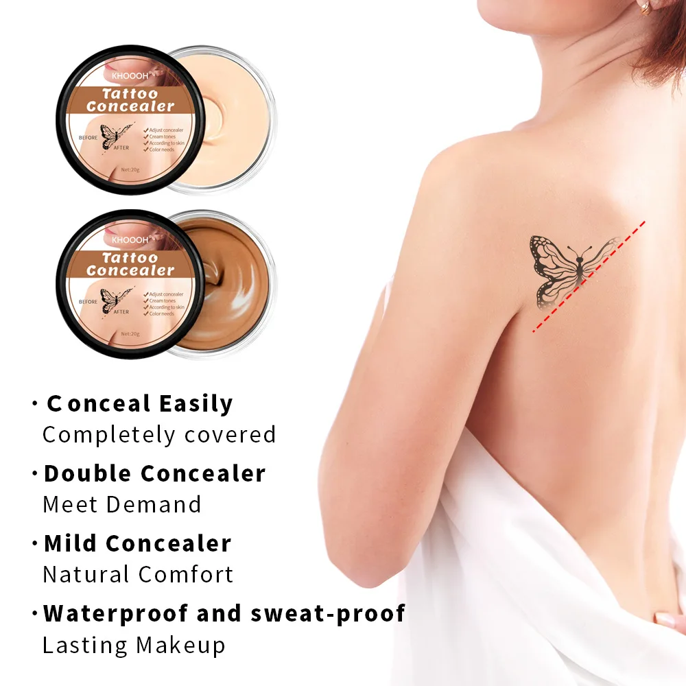 Tattoo Concealer Waterproof, Scar Body Makeup Foundation, Tattoo Remover Foundation,Tattoo Cover-up Two-tone Concealer