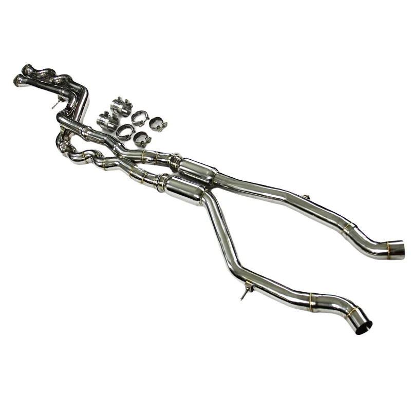 

Средняя труба равной длины для M3/M4 F80 F82 F83 S55 3.0T 2014-2019, выхлопная труба из нержавеющей стали 304, автомобильная выхлопная система