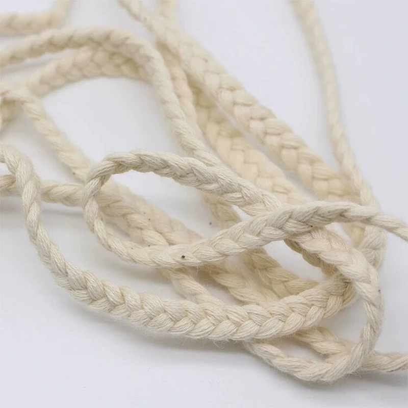 5Yards 6mm Beige Decorative Lace Trim Braided Cords Wedding Birthday Christmas Goods Craft DIY Embroidery and Skirt Accessories