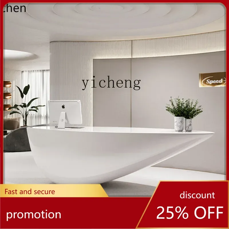 HXL special-shaped front desk modeling reception desk barber shop modeling beauty salon cabinet