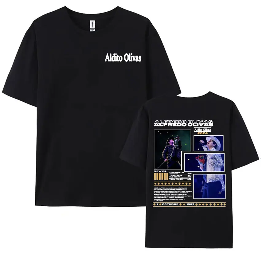 Rapper Alfredo Olivas New Album Tour T-shirts Men Women Hip Hop Pop Music Vintage T-shirts High Quality 100% Cotton T-shirt Tops