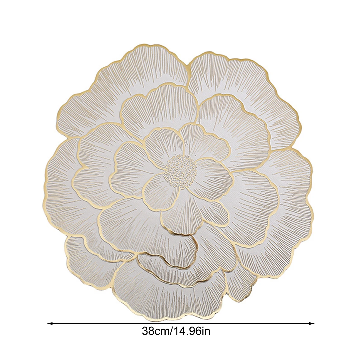 Pvc Flower Placemat Dining Decorative Heat Resistant Table Pad Coasters Home Party Wedding Christmas New Arrival