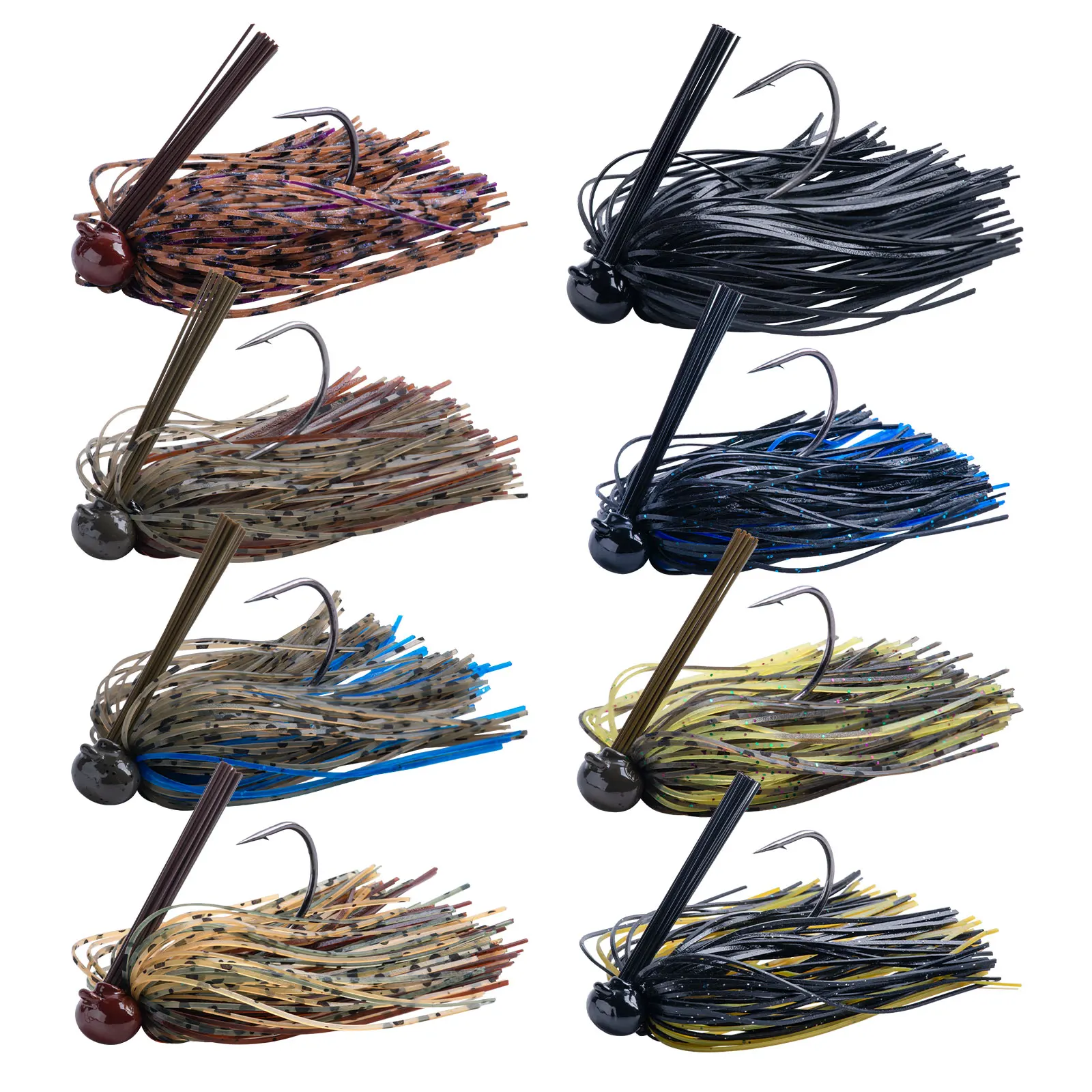 Goture Señuelo de pesca tipo Jig Spinner, Jig anti-enredos, Chatterbait y Wobbler para pesca de lubina