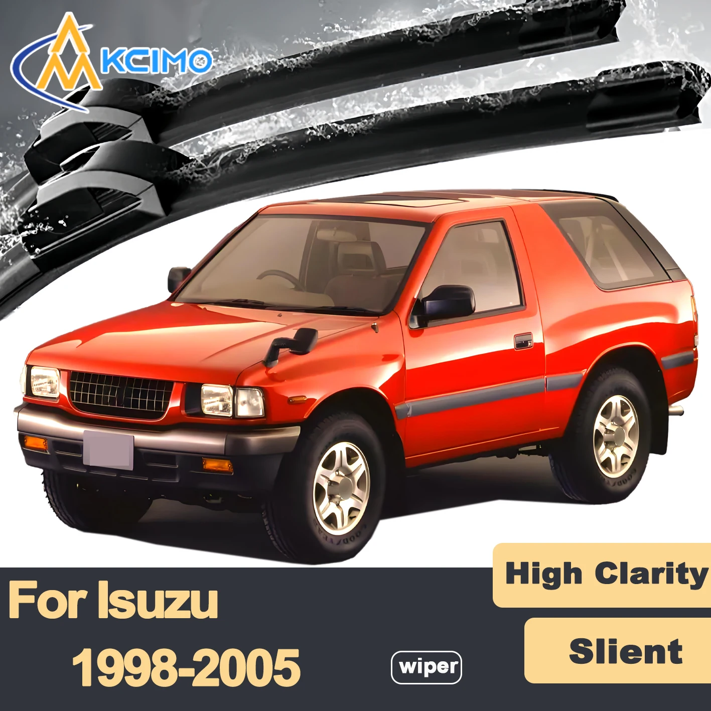 

Premium Rubber Durable Silent Windshield Wiper Blades 2pcs for Isuzu MU UER25FW UES25FW UES73FW 1998-2005 Amigo Rodeo Wizard