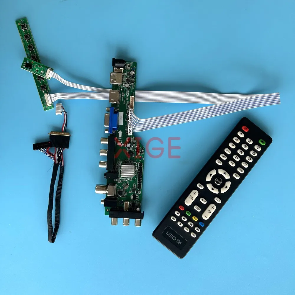 

For LTN140AT16-201/D01/L01 1366x768 14" LVDS 40 Pin USB/DHMI/VGA/AV DVB-T/C Laptop Display Panel Controller Driver Board DIY Kit