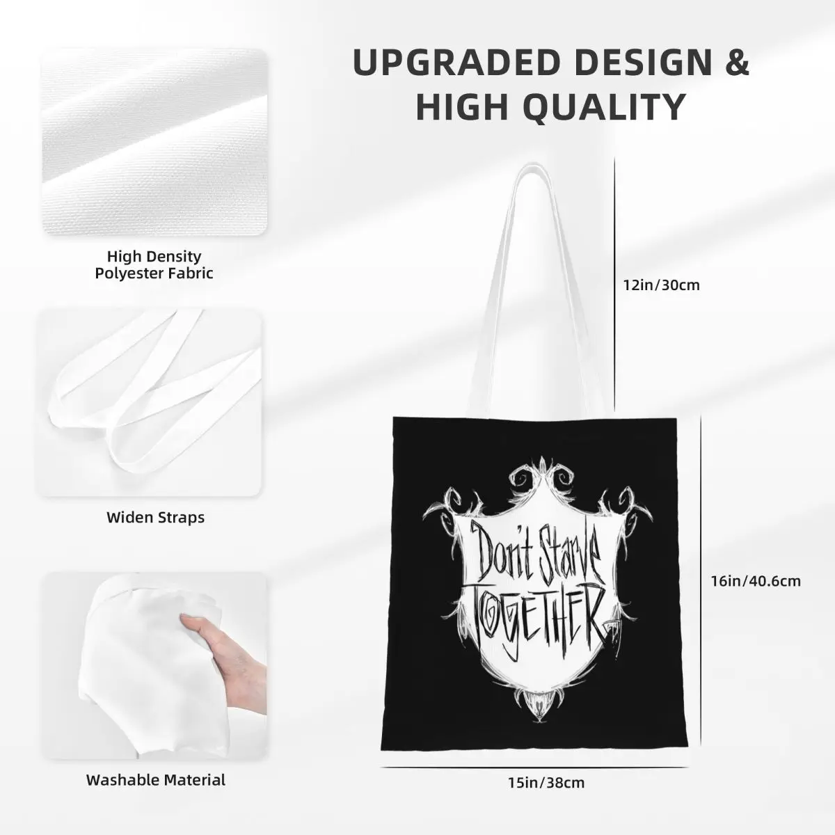 Don T Starve Together Boodschappentassen Opvouwbaar canvas De draagtas Meisjes schoudertas Reishandtas