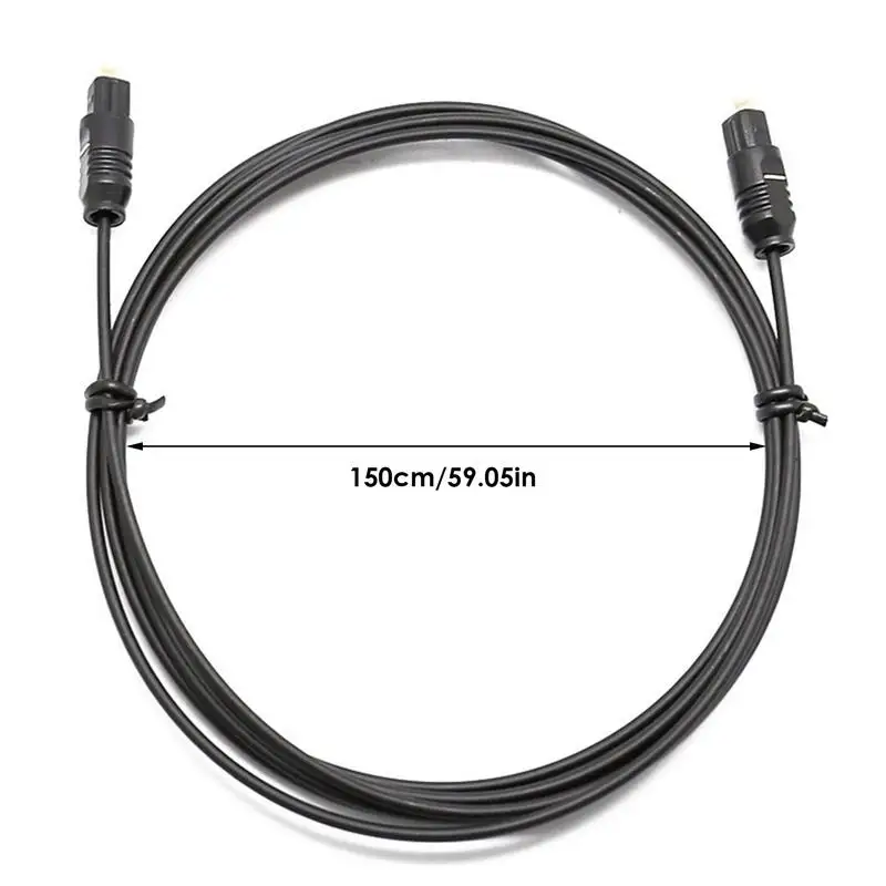 1.5m Digital Audio Cable OD2.2 Optical Fiber Cable Metal Audio Cable Toslink Cable Square Port Digital Cable  for Sound Bar TV