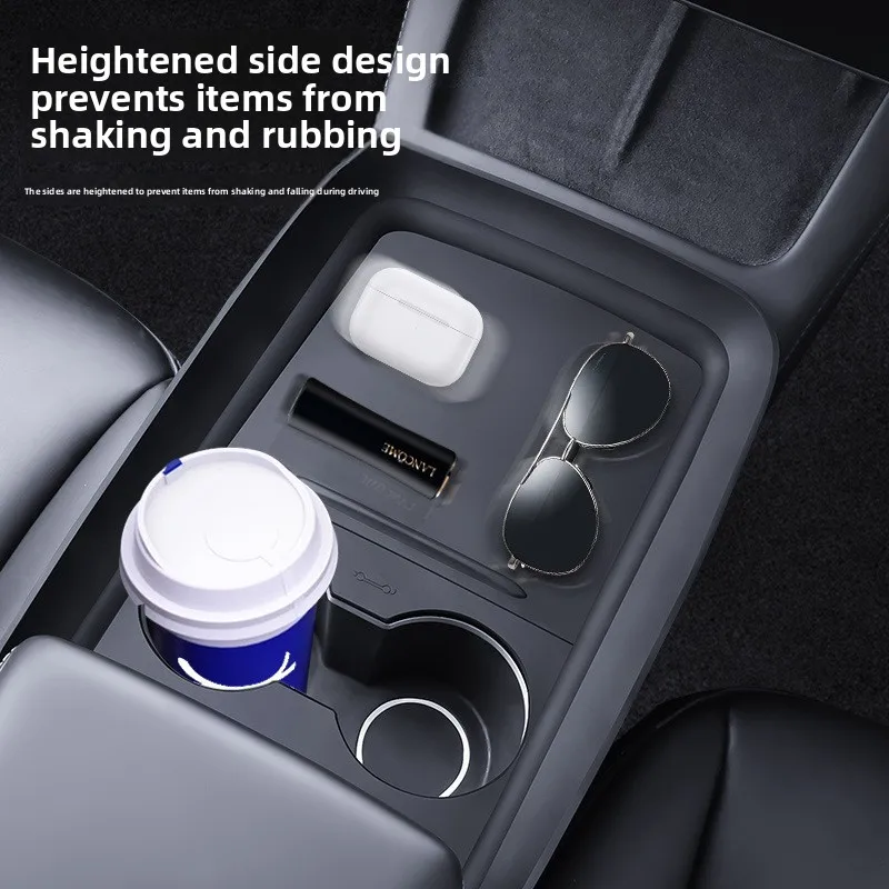 Center Console Split Silicone Mat Universal Full Coverage Anti-Slip Dustproof Easy Clean Pad For Model Y Interior Accessories