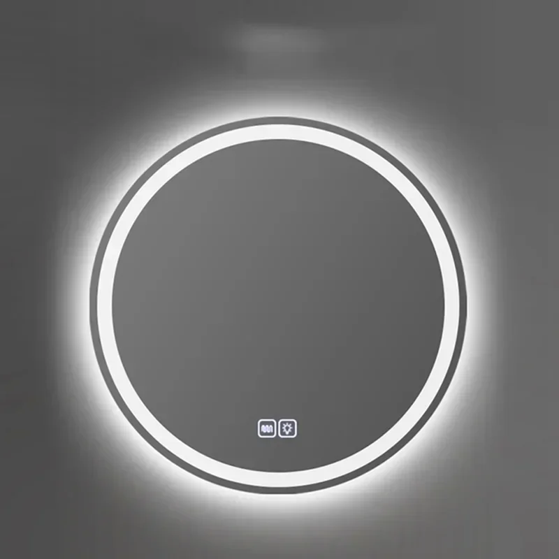 

Круглое зеркало для ванной комнаты с подсветкой, эстетичное зеркало для макияжа и уборки, умное зеркало для спальни, светильники для ванной комнаты