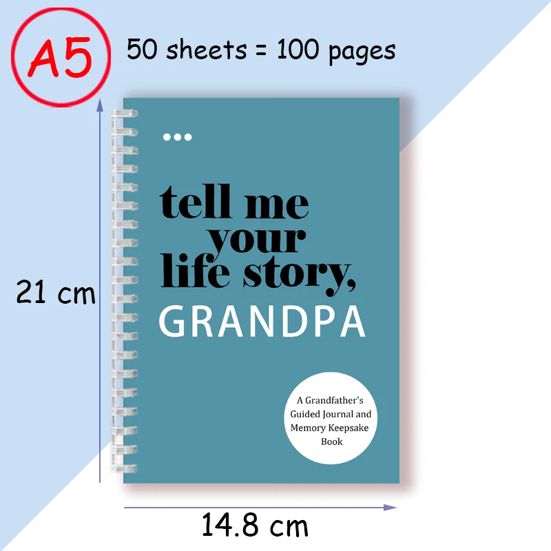 دفتر مذكرة الذاكرة العائلية - "أخبرني قصة حياتك، أمي/أبي" - مجلة تذكار عاطفية للآباء |   التقاط اللحظات الثمينة