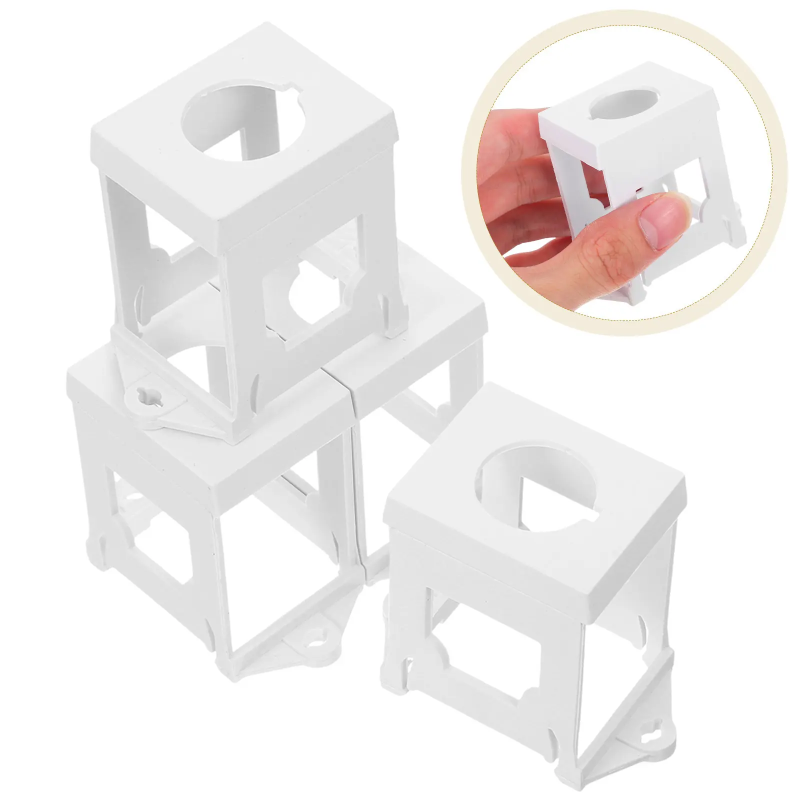 4Pcs Button Guide Rail Mounting Bracket for 22mm Push Button Switches Emergency Buttons Stop Base for Home Office Industrial Use
