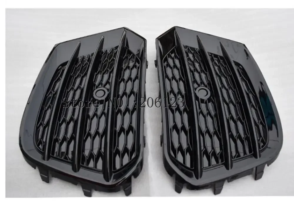 アウディ Q3 2016-2018 フォグライトグリル 2 個左 & 右車のフロントバンパーフォグランプグリルレーシンググリル ABS 交換