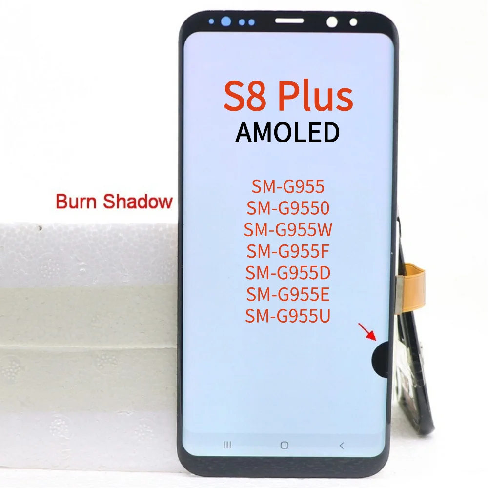 ORI Super AMOLED With Defective For Samsung S8 Plus G955B G955U Display Touch Screen Digitizer Replacement