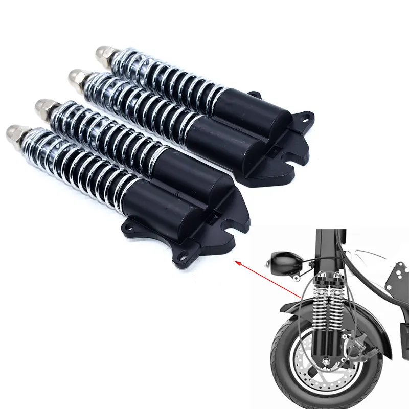 10 Inch Electric Motorcycle Scooter Double Drive Hydraulic Front Shock Absorber 12mm Thick Double Oil Pressure Strong Shock